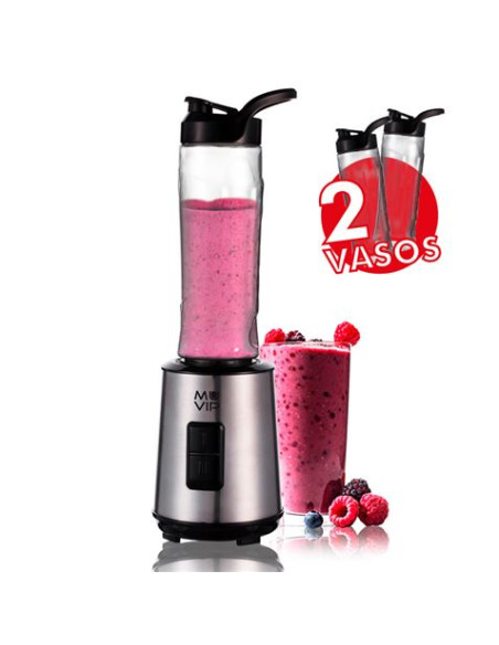 BATIDORA SMOOTHIE 300W INOX 2 VASOS 600ML MUVIP