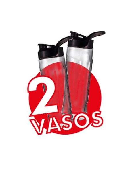 BATIDORA SMOOTHIE 300W INOX 2 VASOS 600ML MUVIP