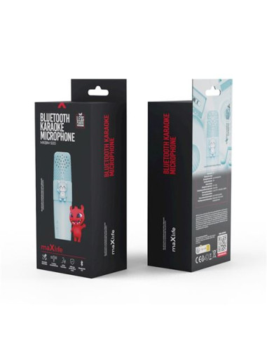 MICROFONO KARAOKE BLUETOOTH MXBM-500 AZUL MAXLIFE