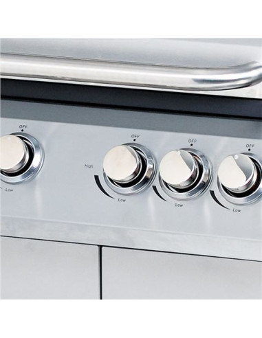 REACONDICIONADA BARBACOA GAS INOX 5 FUEGOS MUVIP