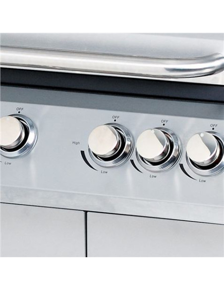 REACONDICIONADA BARBACOA GAS INOX 5 FUEGOS MUVIP