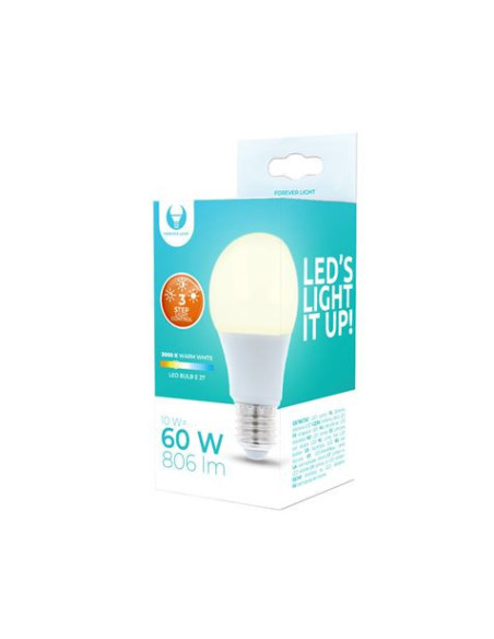 BOMBILLA LED A60 E27 10W 3000K 806LM 3 INTENSIDADES FOREVER