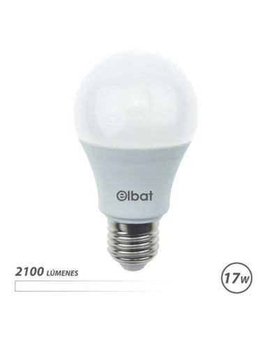 BOMBILLA LED A65 | 17W | 2100LM | E27 | LUZ BLANCA | ELBAT
