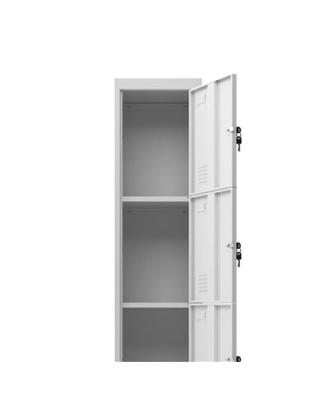 REACONDICIONADA TAQUILLA METÁLICA 4 PUERTAS 1800X300X500MM CROMAD