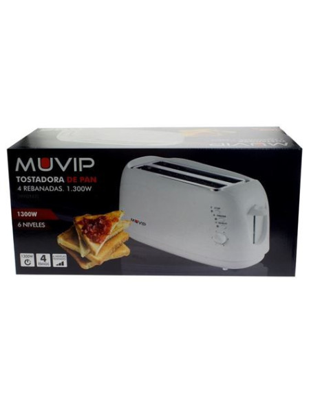 REACONDICIONADA TOSTADORA DE PAN 1300W 4 REBANADAS MUVIP