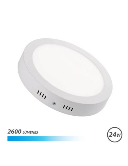 REACONDICIONADO DOWNLIGHT CIRCULAR SOBREPARED LED 24W 2600LM LUZ FRIA ELBAT