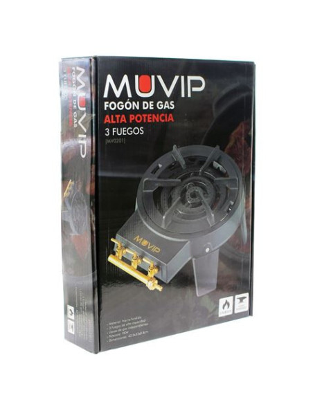 REACONDICIONADO FOGON DE GAS ALTA POTENCIA 3 FUEGOS MUVIP