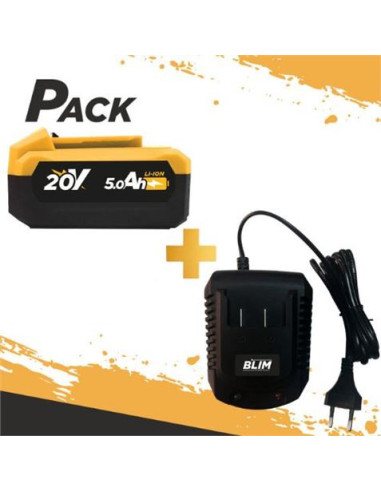 BATERIA 20V 5AH BLIM + CARGADOR DE BATERÍA RÁPIDO 20V BLIM