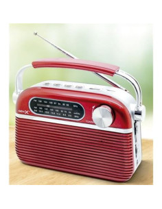 RADIO CLASICA RECARGABLE CON BLUETOOTH 4408 ROJA GEN-X 2