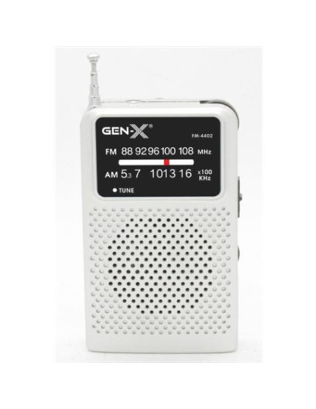 RADIO PORTATIL AM/FM ANALOGICA GRIS FM-4402 GEN-X