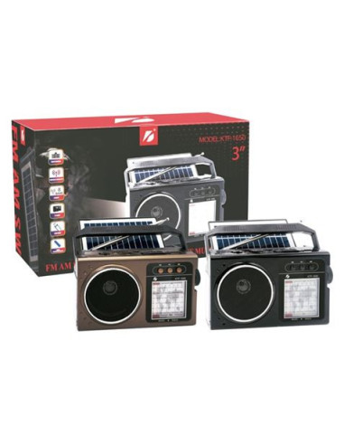 RADIO SOLAR - ALTAVOZ BT | USB | TF | FM | AM | SW | LUZ EMERGENCIA GENX