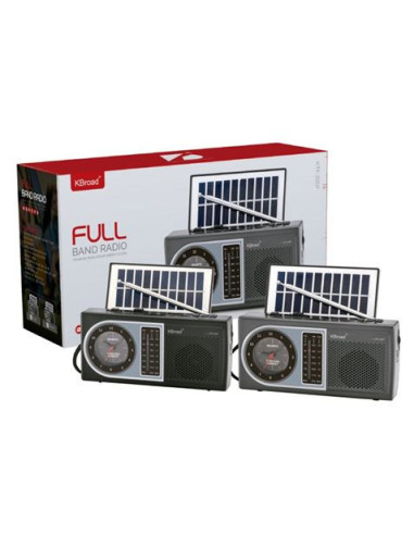 RADIO SOLAR - ALTAVOZ BT | USB | TF | FM | AM | SW | SOLAR PANEL GENX