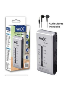 TRANSITOR PORTATIL AM/FM ANALOGICA PLATA FM-4412 GEN-X 2