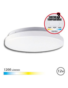 APLIQUE LED TECHO REDONDO 12W | 1200LM | SELECTOR 3 TEMPERATURAS ELBAT