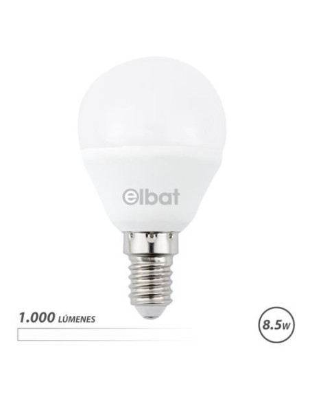 BOMBILLA LED G45 | 8.5W | 1000LM | E14 | LUZ BLANCA | ELBAT