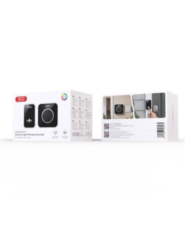 TIMBRE INALAMBRICO CON LEDS SF11 NEGRO XO