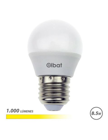 BOMBILLA LED G45 | 8.5W | 1000LM | E27 | LUZ CALIDA | ELBAT