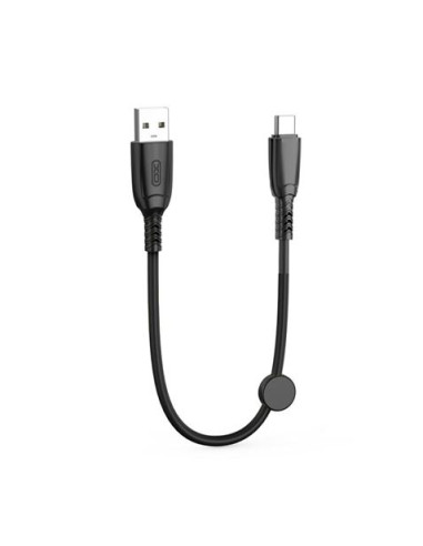 CABLE NB247 CARGA RAPIDA USB - TIPO C | 6A | 25CM CON CLIP | NEGRO XO