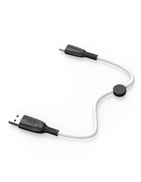 CABLE NB247 CARGA RAPIDA USB - TIPO C | 6A | 25CM CON CLIP | BLANCO XO