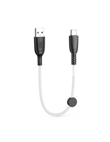 CABLE NB247 CARGA RAPIDA USB - TIPO C | 6A | 25CM CON CLIP | BLANCO XO