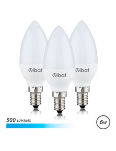 PACK 3 BOMBILLAS LED GU10 | 6W | 560LM | LUZ FRIA | ELBAT