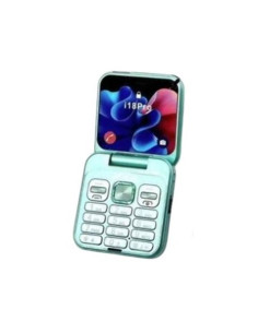 MINI TELEFONO MOVIL CON TAPA VERDE