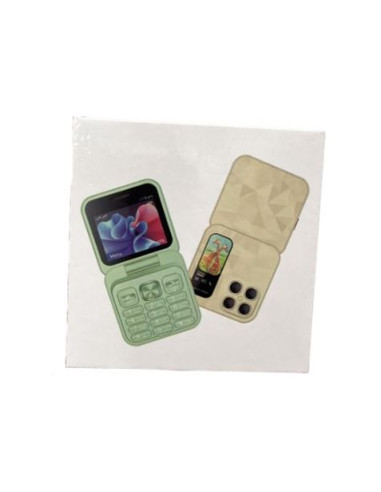 MINI TELEFONO MOVIL CON TAPA VERDE