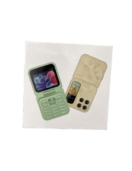 MINI TELEFONO MOVIL CON TAPA VERDE