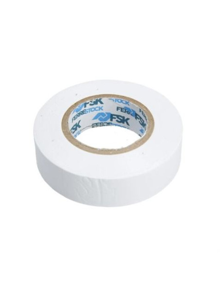 CINTA AISLANTE PVC 19MMX20M BLANCA 10UD FONTASTOCK