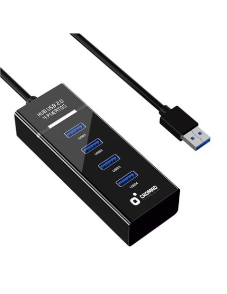 HUB USB 2.0 4 PUERTOS CROMAD