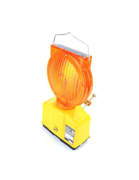 LINTERNA BATERIA DE SEÑALIZACION LED CON PANEL SOLAR MADER