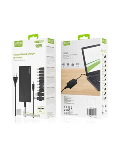 CARGADOR UNIVERSAL CON 10 PUNTAS MAX 90W G-1266 GREEN LYCA