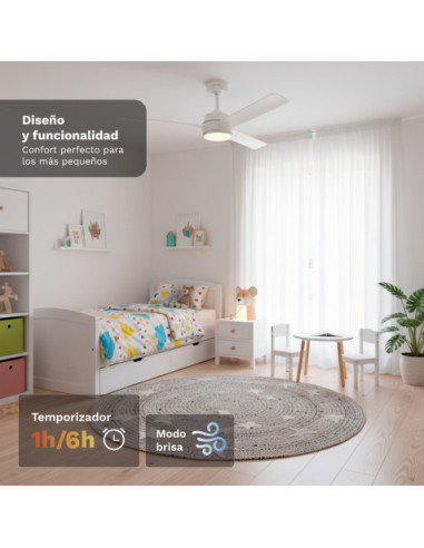 VENTILADOR DE TECHO 30W 52\" CON LED Y MANDO 18W SKYEASY52 GRUNKEL