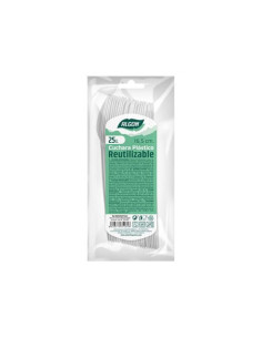 PACK 25 CUCHARAS PLASTICAS REUTILIZABLES BLANCAS ALGON