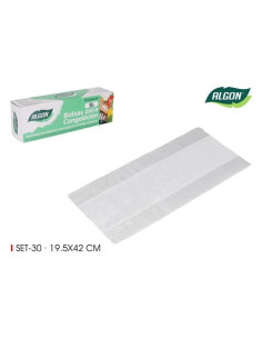 PACK 30 BOLSAS CONGELACION 20X42CM ALGON