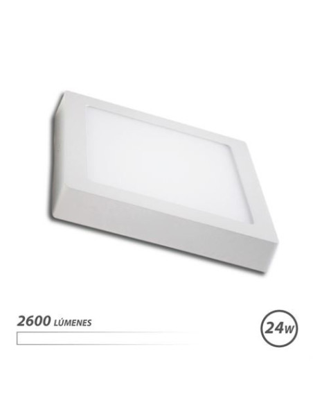 DOWNLIGHT CUADRADO SOBRE PARED LED 24W 2600LM LUZ BLANCA ELBAT