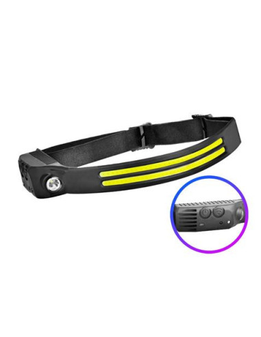 LINTERNA LED DE CABEZA FRONTAL LED 800LM + 200LM Y SENSOR DE MANOS ELBAT