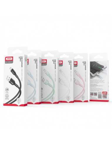 CABLE NB212 SILICONA USB - MICRO USB | 2.1A | 1 MTR | NEGRO XO