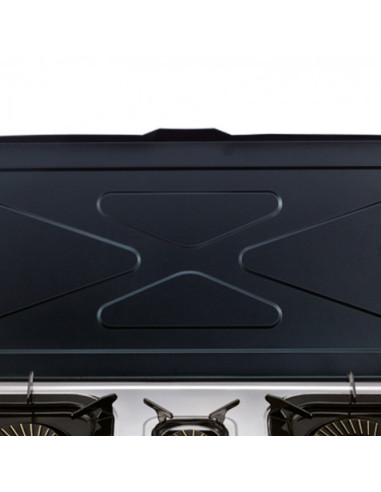 COCINA GAS INOX 3 FUEGOS SERIE STRONG + TAPA MUVIP