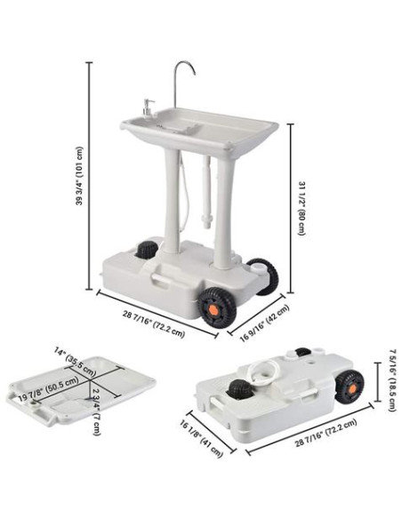 LAVABO PORTÁTIL 30 LITROS MUVIP