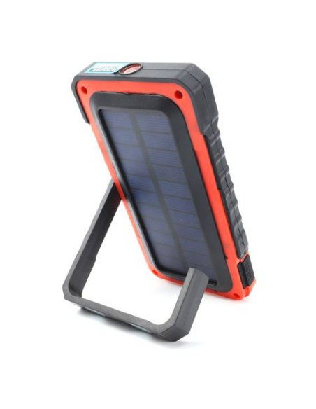 LINTERNA LED RECARGABLE SOLAR CON POWERBANK MADER