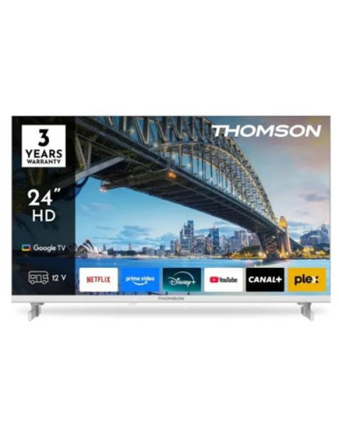 TELEVISOR BLANCO QLED HD 24 | WIFI | BLUETOOTH | SMART TV | 12V THOMSON