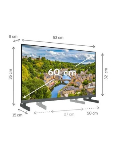 TELEVISOR BLANCO QLED HD 24 | WIFI | BLUETOOTH | SMART TV | 12V THOMSON