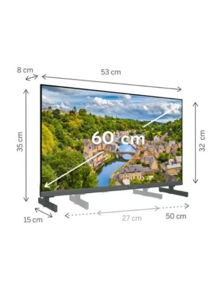 TELEVISOR BLANCO QLED HD 24 | WIFI | BLUETOOTH | SMART TV | 12V THOMSON