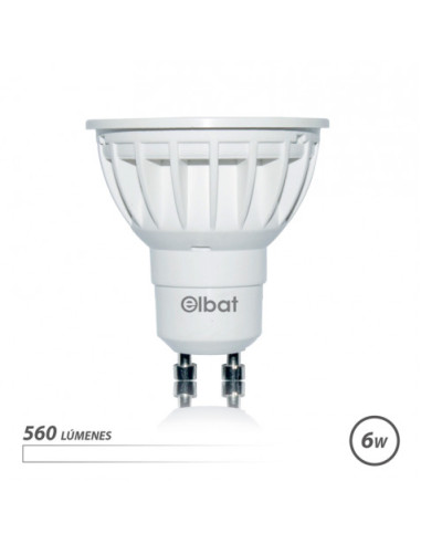 BOMBILLA LED GU10 | 6W | 560LM | LUZ BLANCA | ELBAT