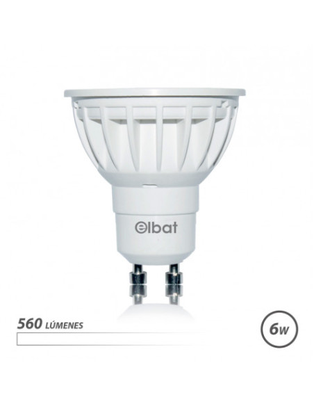 BOMBILLA LED GU10 | 6W | 560LM | LUZ BLANCA | ELBAT