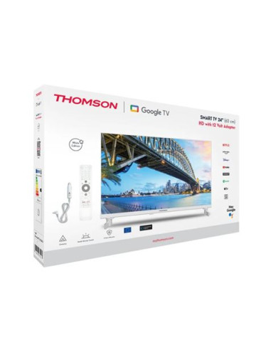 TELEVISOR BLANCO LED HD 24\" | WIFI | BLUETOOTH | SMART TV | 12V THOMSON