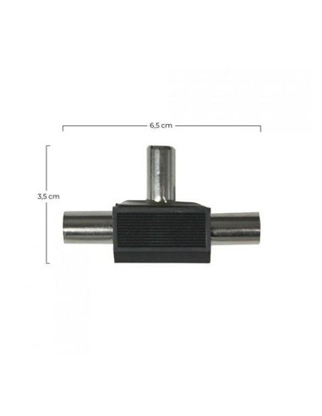 ADAPTADOR INDUCTIVO TV (2 MACHO/1 HEMBRA) NEGRO SEVENON