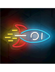 LAMPARA DECORATIVA NEON LED ROCKET FOREVER 2