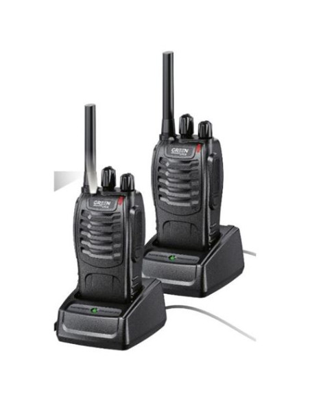 PACK 2 WALKIE-TALKIE BANDA BLUETOOTH 446MHZ 3KM GREENLYCA